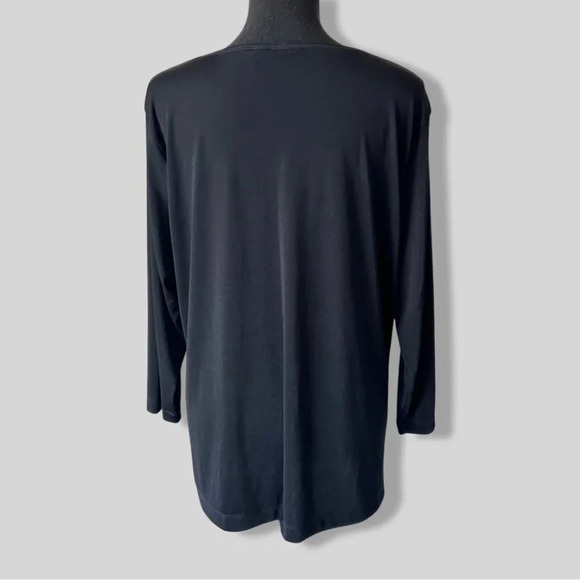 Additions by Chico’s Black Jersey Tunics Blouse - Picture 3 of 12